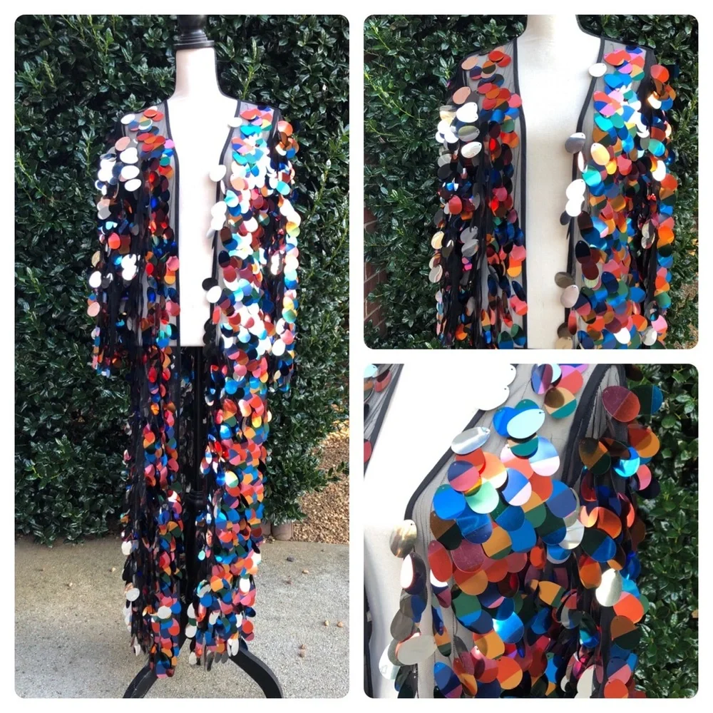 Sequin Show stopping Duster WITH POCKETS! - Picture 7 of 16